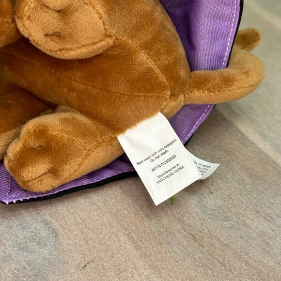 Scooby Doo Vampire Halloween 8" Plush Stuffed Dog in Black Purple Cape Raz NEW - Picture 9 of 14